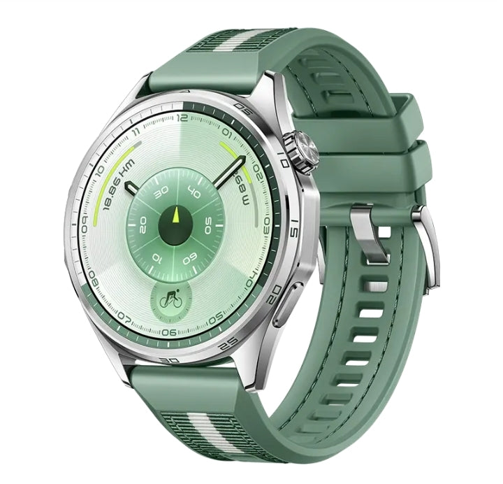 ساعة هواوي ووتش GT 6 مقاس 46 ملم بسوار منسوج أخضر