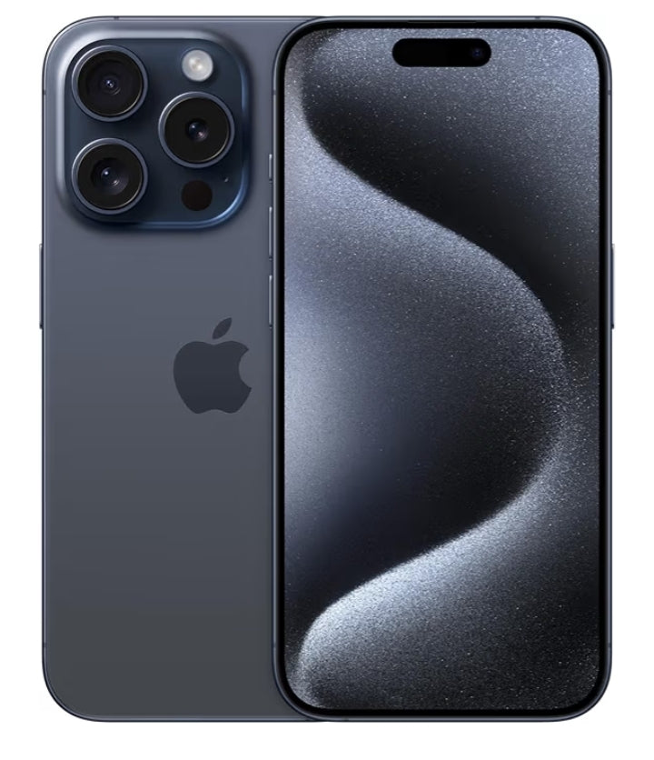 ابل موبايل ايفون 15 برو (256 جيجابايت) - ازرق تيتانيوم (مجدد)